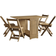 Mercers Furniture Corona Butterfly Brown Dining Set 92x92cm 5pcs