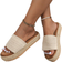 Shein Handmade Mesh Strap & Jute Sole Lightweight Comfortable Wedge Sandals For Women