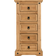SECONIQUE Corona Pine Tall Distressed Waxed Finish Chest of Drawer 52x105cm