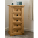 SECONIQUE Corona Pine Tall Distressed Waxed Finish Chest of Drawer 52x105cm