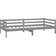 vidaXL Solid Pinewood Grey Sofa 204cm 3 Seater