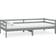 vidaXL Solid Pinewood Grey Sofa 204cm 3 Seater