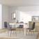 Julian Bowen Coxmoor Ivory/Oak Dining Table 75x118cm
