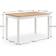 Julian Bowen Coxmoor Ivory/Oak Dining Table 75x118cm