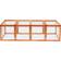 Pawhut Rabbit Run Wooden Hutch Cage 181x100x48cm Brown