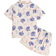 Shein Cute Girls Cartoon Floppy Ear Short Sleeve Shorts - Blue Bunny Print