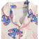 Shein Cute Girls Cartoon Floppy Ear Short Sleeve Shorts - Blue Bunny Print