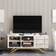 Decorotika North White & Gold TV Bench 130x58.6cm