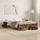 vidaXL with Drawers Old Wood 120x190 cm Frame Bed