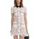 Self-Portrait Floral Lace Mini Shirtdress - White