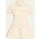 Self-Portrait Cream Collared Denim Mini Dress - White