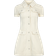 Self-Portrait Cream Collared Denim Mini Dress - White