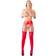 No:Xqse Red Suspender Belt Stockings - Red