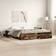 vidaXL with Drawers Old Wood 180x200 cm Frame Bed