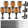 tectake Solar Garden Lights Set of 6 Black Ground Lighting