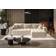 Fun-Möbel Ecksofa Schlafsofa Camila Stoff Monolith Creme Sofa 210cm