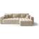 Fun-Möbel Ecksofa Schlafsofa Camila Stoff Monolith Creme Sofa 210cm