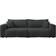 Flo Mirjan24 Schlafsofa Schwarz Sofa 3-Sitzer