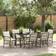 vidaXL 7 Piece Garden Brown Poly Rattan Patio Dining Set, 1 Table incl. 6 Chairs