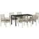 vidaXL 7 Piece Garden Light Grey Patio Dining Set