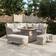 GoodHome Hamilton Cappuccino 7 Seater Modular Corner Outdoor Lounge Set