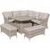 GoodHome Hamilton Cappuccino 7 Seater Modular Corner Outdoor Lounge Set