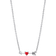 Pandora Arrow Murano Glass Heart Necklace - Sterling Silver/Cubic Zirconia/Red
