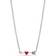Pandora Arrow Murano Glass Heart Necklace - Sterling Silver/Cubic Zirconia/Red