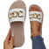 Shein Women's Summer Sandals/Slippers, Rope Sole Slippers, Metal Buckle Decor Slippers, Resort Style Sandals, Comfortable & Easy To Wear Sandals, Thick-Sole Beach Slippers, Printed House Slippers