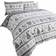 Portfolio Home Noel Xmas Snowflake Duvet Cover White, Grey (200x135cm)