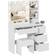Makeup Vanity White Dressing Table 15.8x35.4" 2pcs