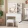Makeup Vanity White Dressing Table 15.8x35.4" 2pcs