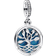 Pandora Glow In The Dark Infinity Tree Double Dangle Charm - Silver/Blue/Transparent