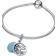 Pandora Glow In The Dark Infinity Tree Double Dangle Charm - Silver/Blue/Transparent