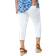 Roman Curve Cropped Stretch Denim Jeggings - White