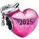 Pandora Graduation 2025 Heart Charm - Silver/Pink