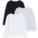 H&M Jente Sort 3-pack langermet genser 122/128 6-8Y
