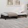 vidaXL Extendable Solid Pinewood Black Soffa 102cm