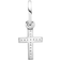 Pandora Sparkling Cross Dangle Charm - Silver/Transparent