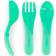 Twistshake Baby Cutlery Knife Fork & Spoon Pastel Green