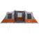 vidaXL Family Tunnel Tent 6 Persons Grey