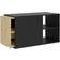 FMD Unit Black/Artisan Oak TV Bench 133.5x49.2cm