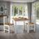 SECONIQUE Ludlow White/Oak Lacquer Dining Set 80x80cm 3pcs