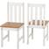 SECONIQUE Ludlow White/Oak Lacquer Dining Set 80x80cm 3pcs