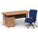 Impulse Cant Office Oak Writing Desk 80x180cm 2pcs