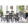Julian Bowen Bordeaux Extending Dark Grey/Oak Dining Table 90x180cm