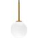 Herstal Ballon Ø14 cm Messing Opal Pendel