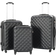 vidaXL Hardcase Suitcase 3 stk. - Black