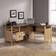 Teknik Study L-Shaped Dover Oak Writing Desk 59.9x150cm