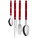 Sabre Paris Bistrot Burgundy Cutlery Set 24pcs